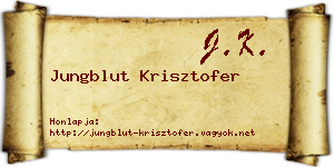 Jungblut Krisztofer névjegykártya